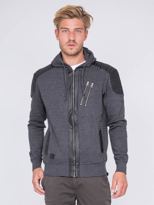 Sweat zippé capuche WEST -...