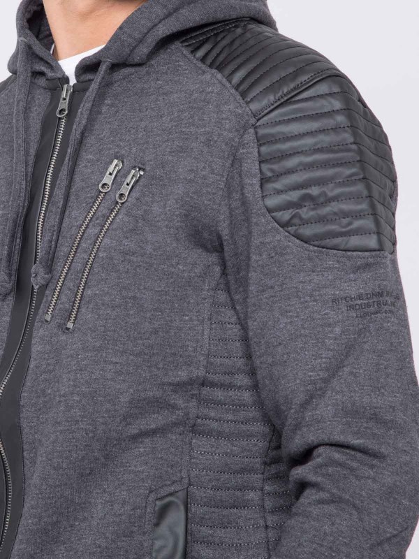 Sweat zippé capuche WEST -...