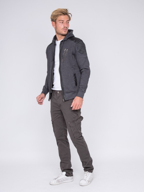 Sweat zippé capuche WEST -...