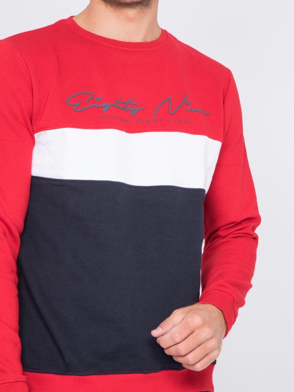 Sweat col rond WINSTON - Rouge