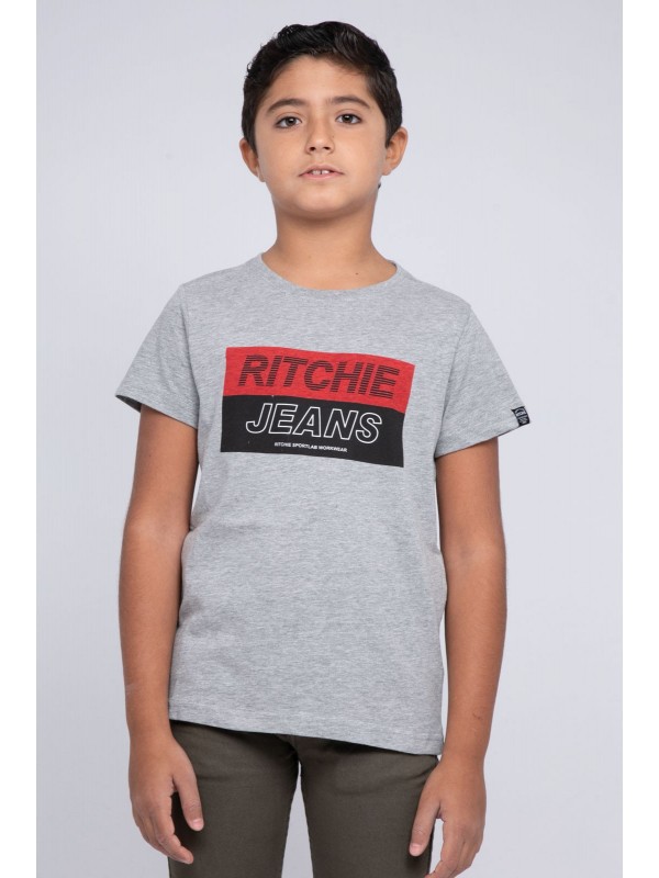 T-shirt col rond pur coton...