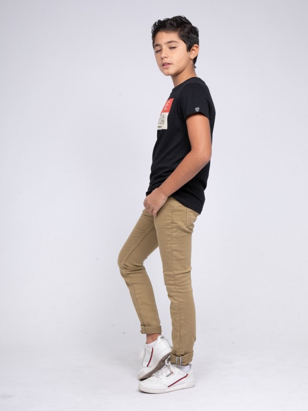 T-shirt col rond pur coton...