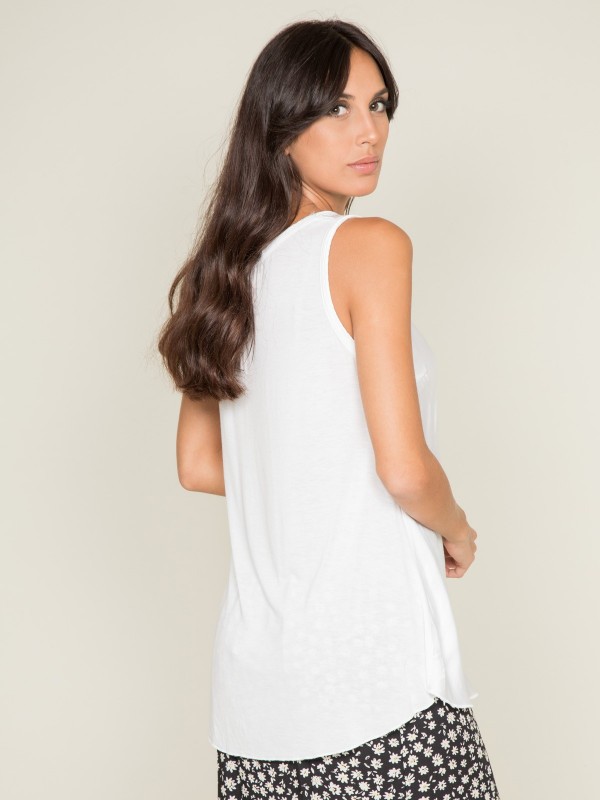 Top soyeux FIRENZ - Ecru