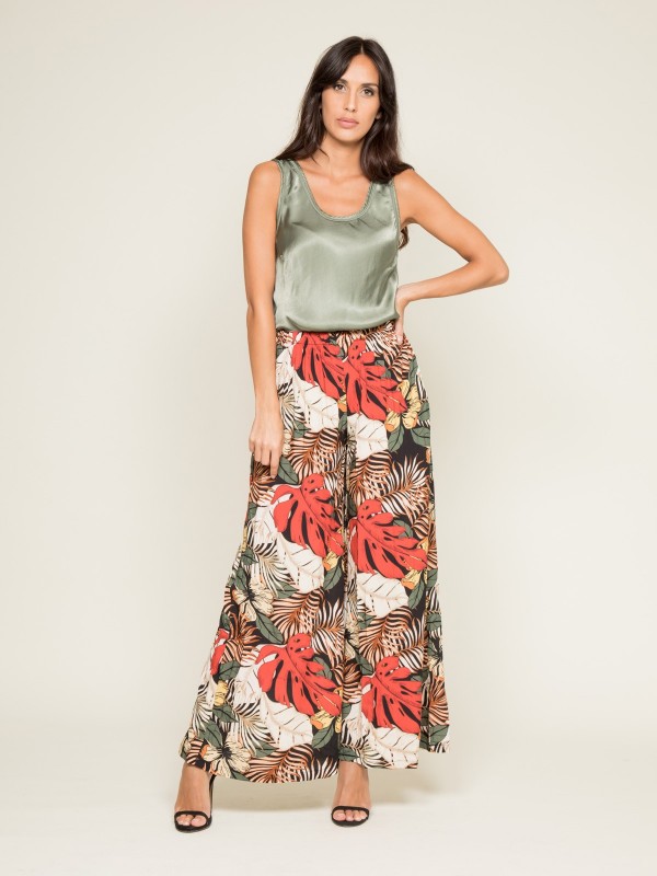 Top soyeux FIRENZ - Kaki