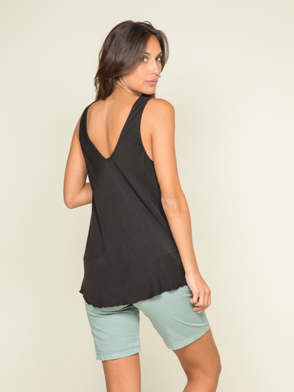 Top fluide FRESH - Noir