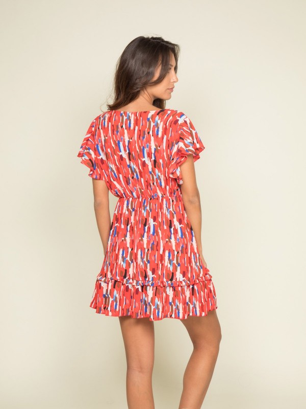 Robe courte motifs IRED -...