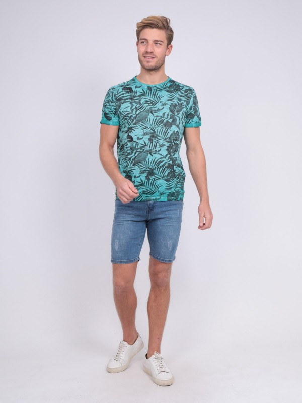 T-shirt col rond pur coton...