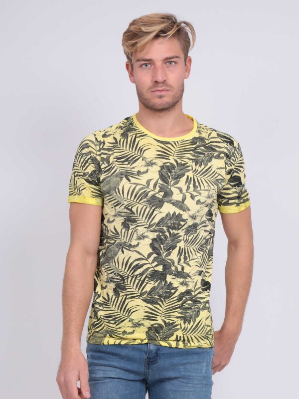 T-shirt col rond pur coton...