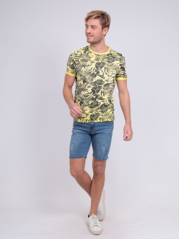 T-shirt col rond pur coton...