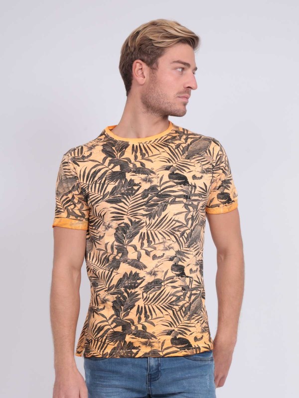 T-shirt col rond pur coton...