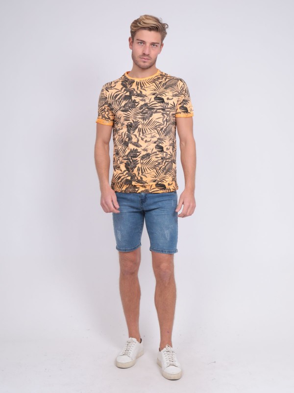 T-shirt col rond pur coton...