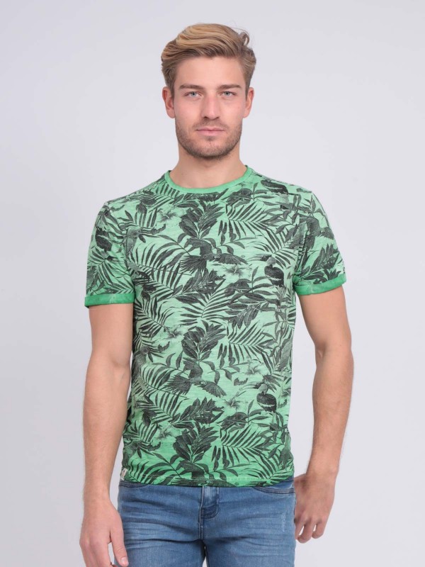 T-shirt col rond pur coton...