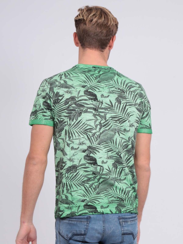 T-shirt col rond pur coton...