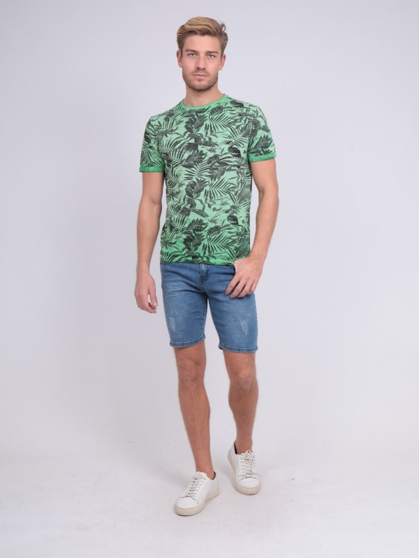 T-shirt col rond pur coton...