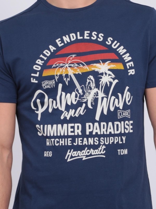 T-shirt col rond pur coton...