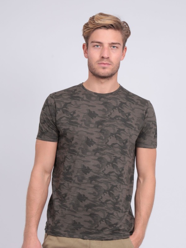 T-shirt col rond pur coton...
