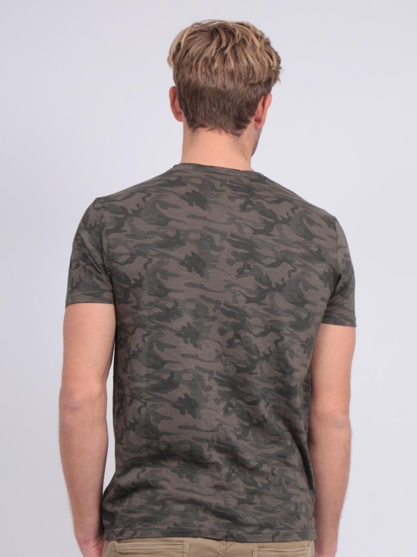 T-shirt col rond pur coton...