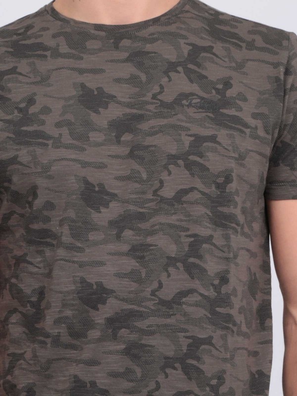 T-shirt col rond pur coton...