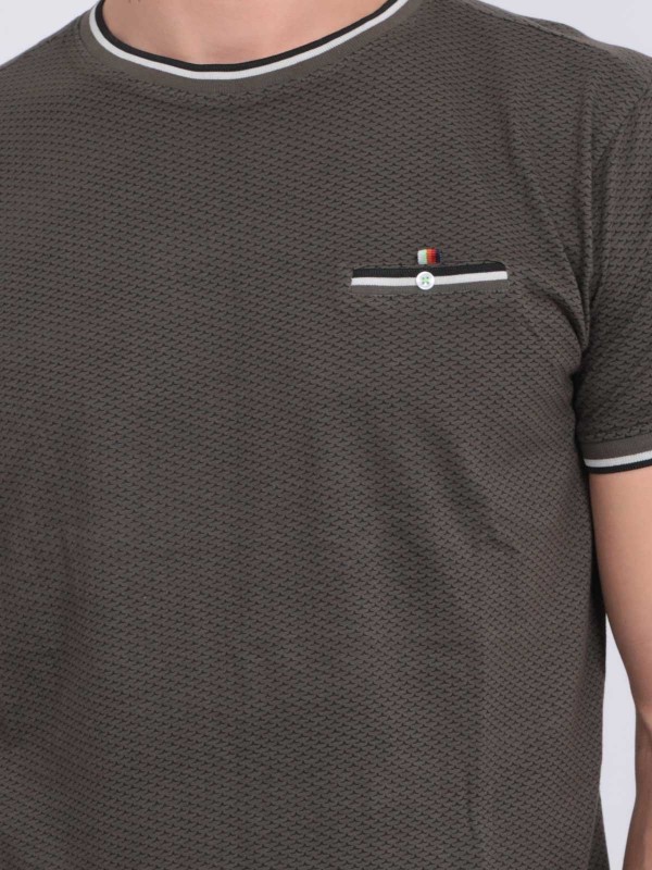 T-shirt col rond pur coton...