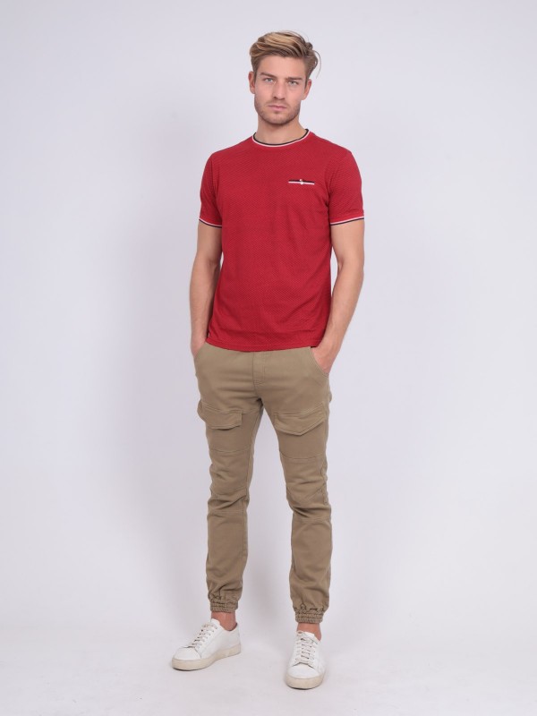 T-shirt col rond pur coton...