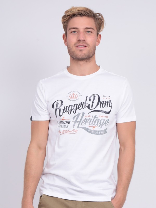 T-shirt col rond pur coton...