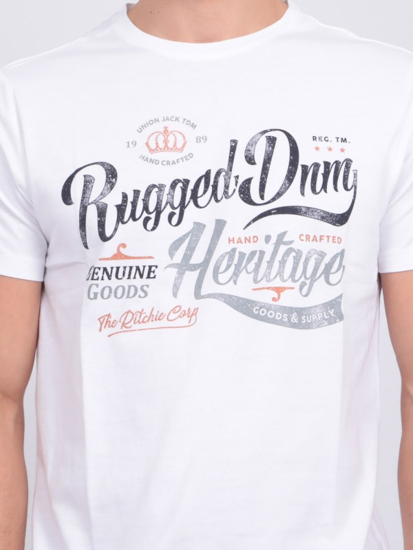 T-shirt col rond pur coton...