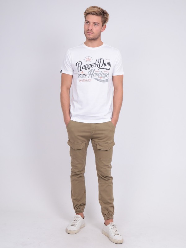T-shirt col rond pur coton...