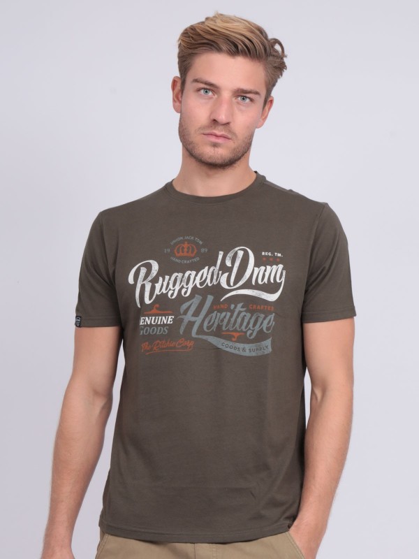 T-shirt col rond pur coton...