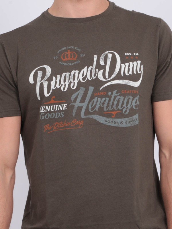 T-shirt col rond pur coton...