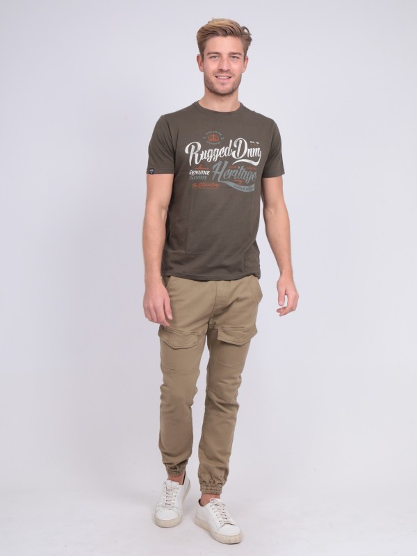 T-shirt col rond pur coton...