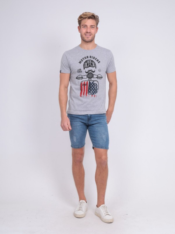 T-shirt col rond pur coton...
