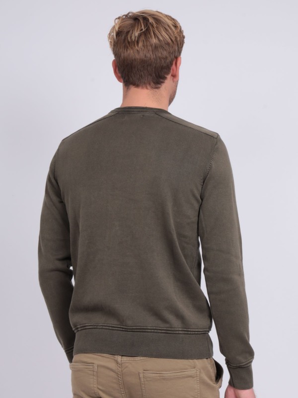 Pull fin col rond coton...