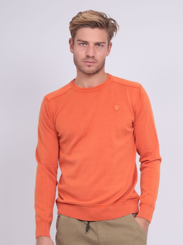 Pull fin col rond coton...