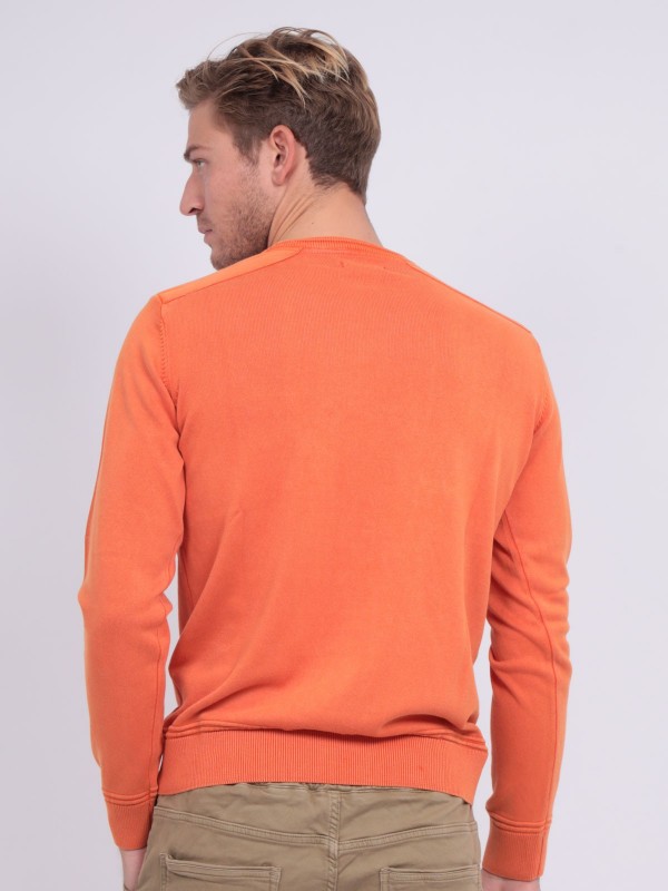 Pull fin col rond coton...