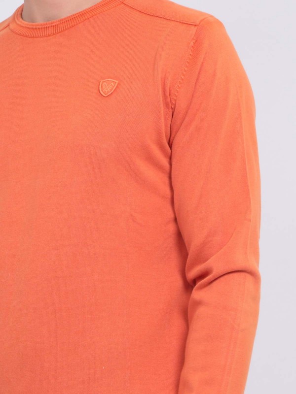 Pull fin col rond coton...