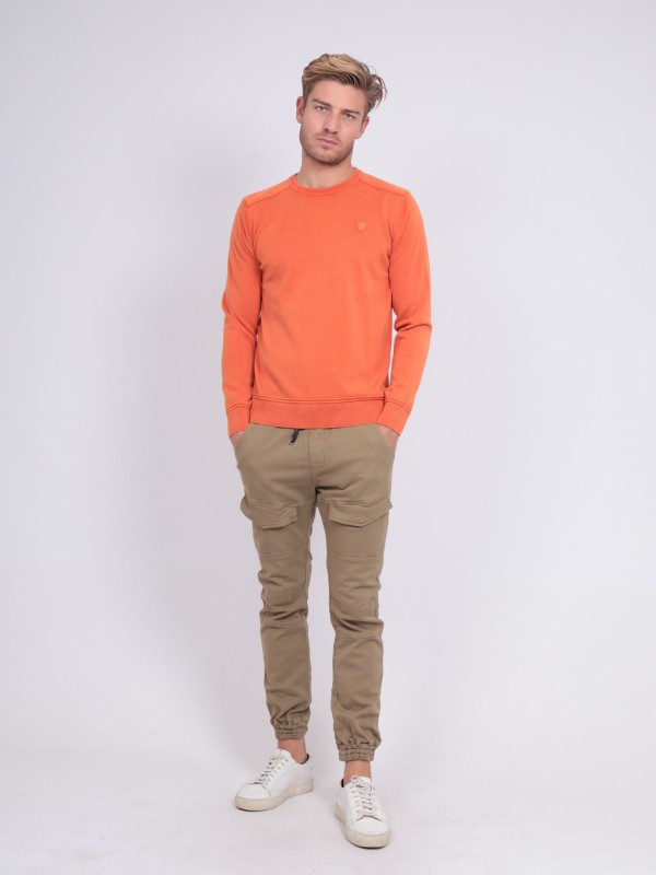 Pull fin col rond coton...