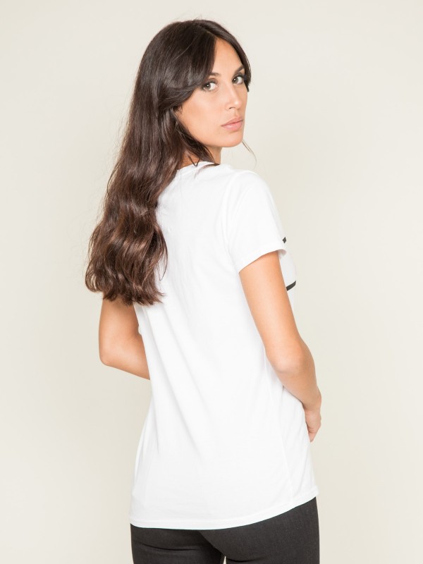 T-shirt col rond message...