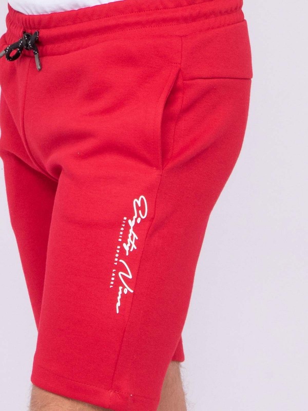 Bermuda molleton BELLO - Rouge