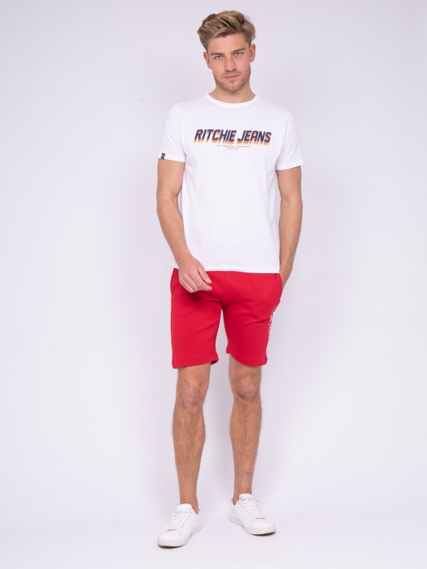 Bermuda molleton BELLO - Rouge