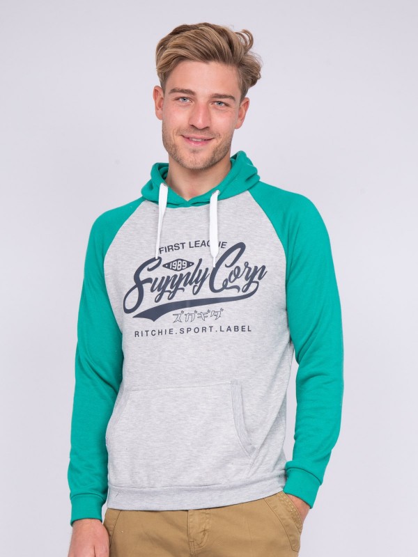 Sweat capuche WANDATY - Vert