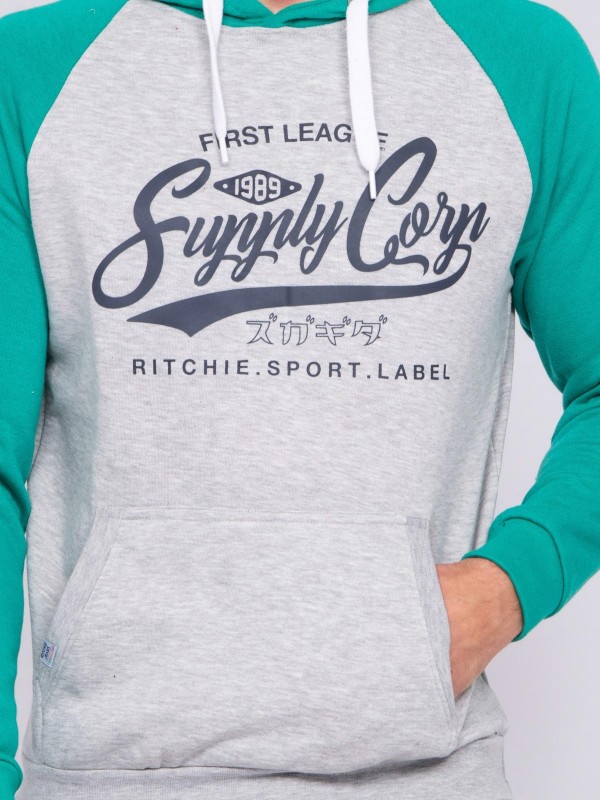 Sweat capuche WANDATY - Vert