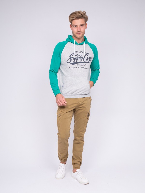 Sweat capuche WANDATY - Vert
