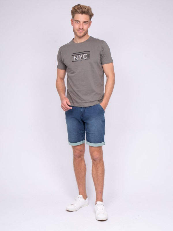 T-shirt col rond pur coton...