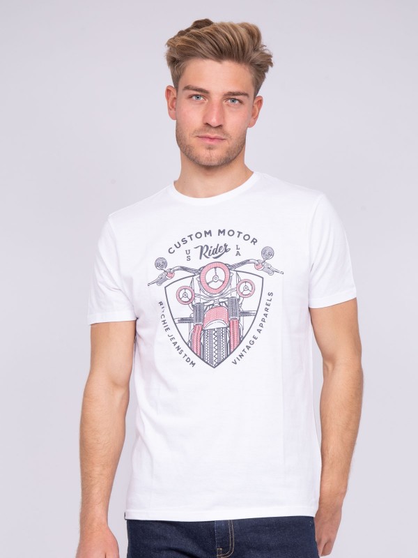 T-shirt col rond pur coton...