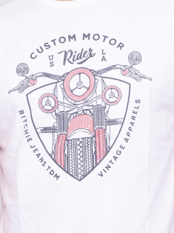 T-shirt col rond pur coton...