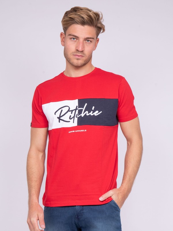 T-shirt col rond pur coton...