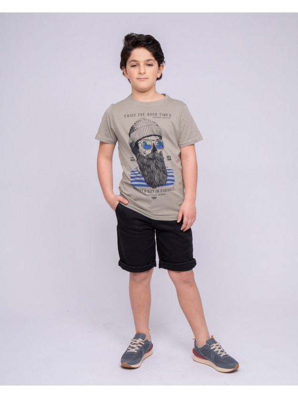 Bermuda chino BAVOLTA-J - Noir