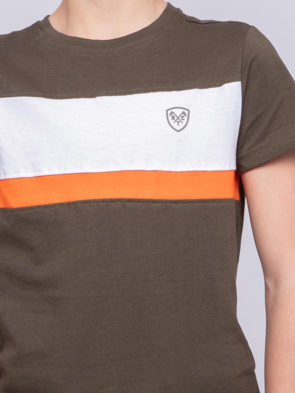 T-shirt col rond pur coton...