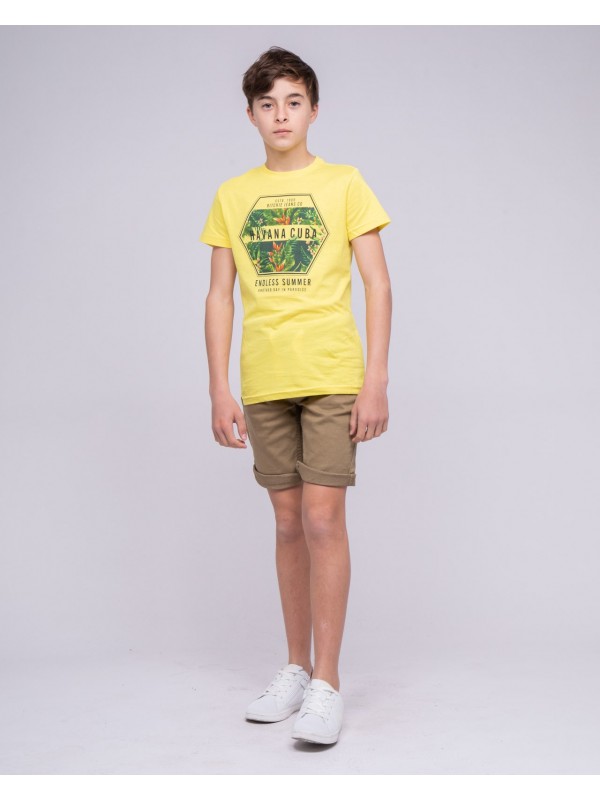 T-shirt col rond pur coton...