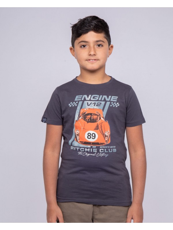 T-shirt col rond pur coton...